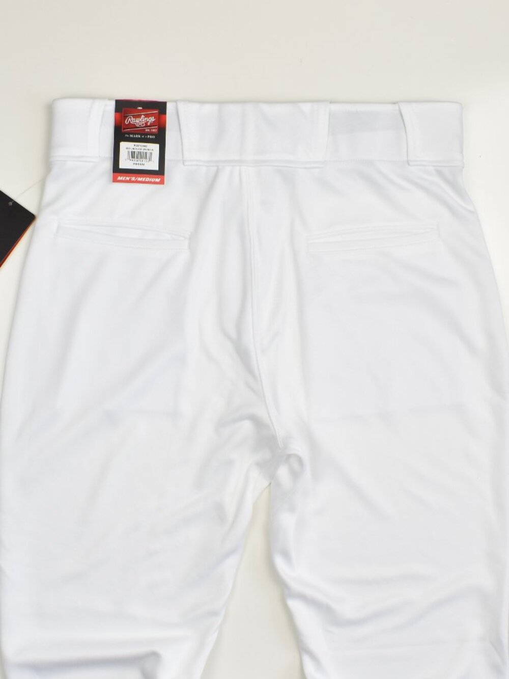 Rawlings Men's Launch Jogger Fit Piped Baseball Pants White/Navy NEW - M - Picture 4 of 7